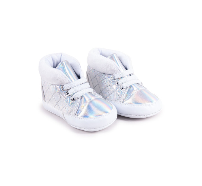 Yoclub Detské dievčenské topánky OBO-0191G-4500 Silver
