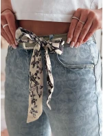 Dámske úzke džínsy s opaskom FLORENCIO modré FashionStreet UY2457 Dámske úzke džínsy s opaskom FLORENCIO modré FashionStreet UY2457