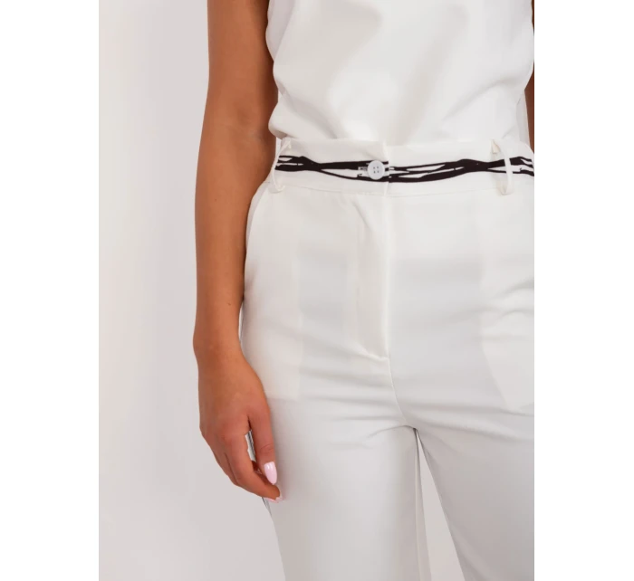 Spodnie DHJ SP model 20113124 ecru - FPrice Spodnie DHJ SP model 20113124 ecru - FPrice