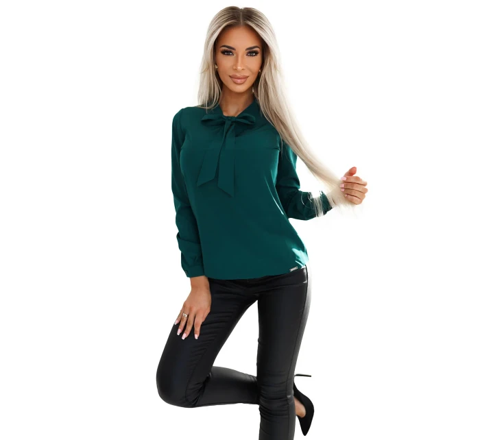 Dámska blúzka 140-24 Tmavo zelená - Numoco