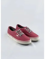 Tmavo ružové dámske šnurovacie tenisky (A8879)