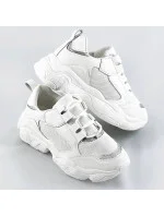 Biele dámske šnurovacie tenisky "sneakers" (172)