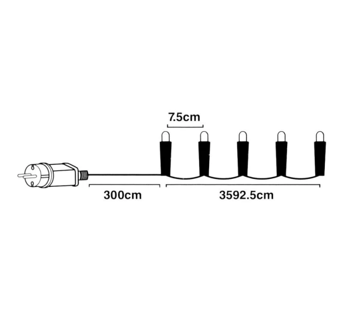 VIANOČNÝ STROMČEK SVETELNÁ REŤAZ 480 VIEDOL ČASOVAČ TEPLÁ BIELA PRIEHĽADNÝ DRÔT