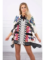 model 18746606 šaty s vázáním v pase ecru - K-Fashion