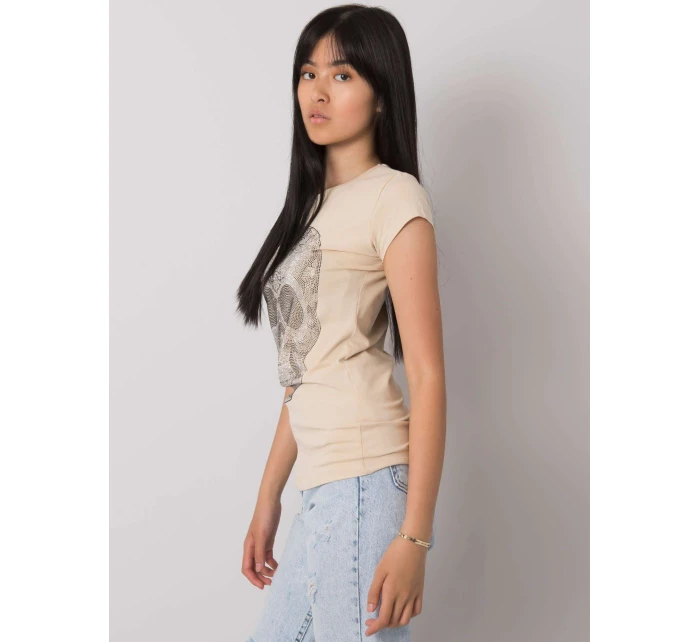 T košeľa EM TS ES 21 532.18 béžová