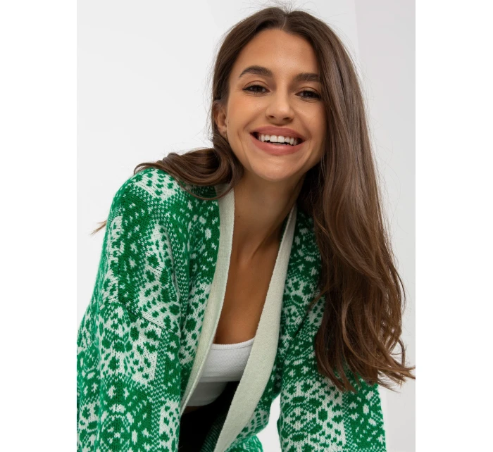 Dámsky sveter LC SW 0301 biely zelený Dámsky sveter LC SW 0301 biely zelený