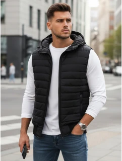 Pánska čierna vesta FashionStreet TX4235