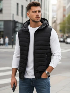 Pánska čierna vesta FashionStreet TX4235