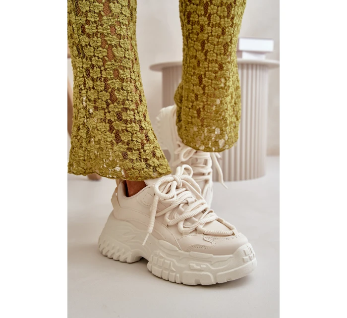 Dámské tenisky na masivní světle béžové model 21667369 - Boto