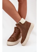 Dámské zimní boty s kožíškem model 21725170 hnědé - Lee Cooper Dámské zimní boty s kožíškem model 21725170 hnědé - Lee Cooper