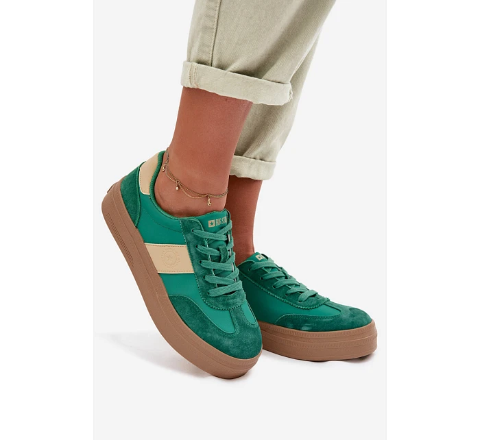 Dámské semišové tenisky Big Star TT274163 Zelené