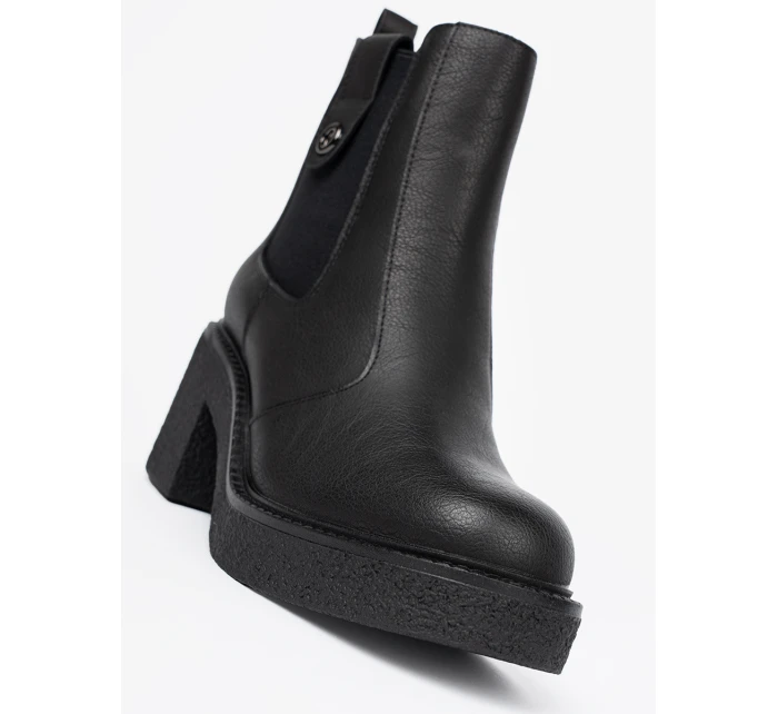 Exkluzívní dámské černé kotníčkové boty platforma Exkluzívní dámské černé kotníčkové boty platforma