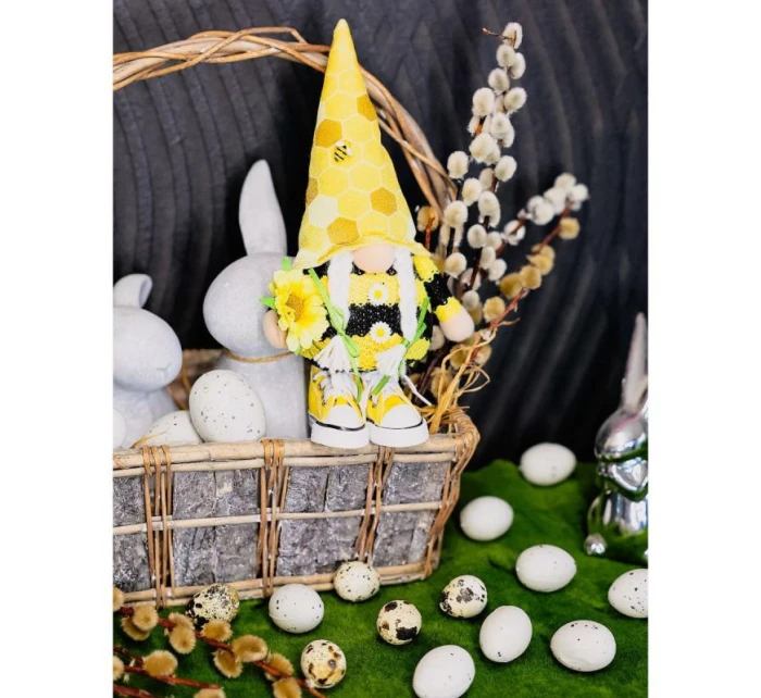 GNOM SITTING GHOST 35+6CM IN TRAMPS SPRING DECORATION detské GNOM SITTING GHOST 35+6CM IN TRAMPS SPRING DECORATION detské