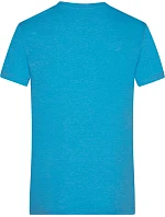 JN Pánské tričko s výstřihem do V 02.0 turquoise melange model 22494662 - Daiber JN Pánské tričko s výstřihem do V 02.0 turquoise melange model 22494662 - Daiber