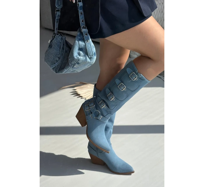 Džíny Kovbojky Na Podpatku S model 21710989 - Boto