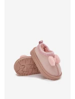 Dětské sněhule s výšivkou a mašlí Růžové model 21762666 - Boto Dětské sněhule s výšivkou a mašlí Růžové model 21762666 - Boto
