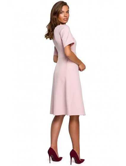 model 18003032 Zavinovací šaty pudrové - STYLOVE