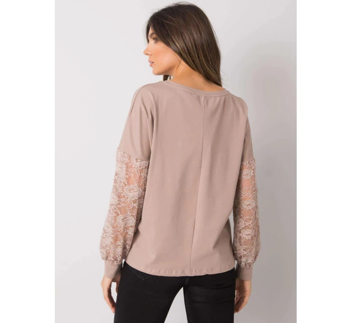 Dámska blúzka RV BZ 7342.03 Dark beige - Rue Paris Dámska blúzka RV BZ 7342.03 Dark beige - Rue Paris