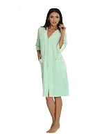 Dámský župan Velur Zip model 22321123 - De Lafense Dámský župan Velur Zip model 22321123 - De Lafense