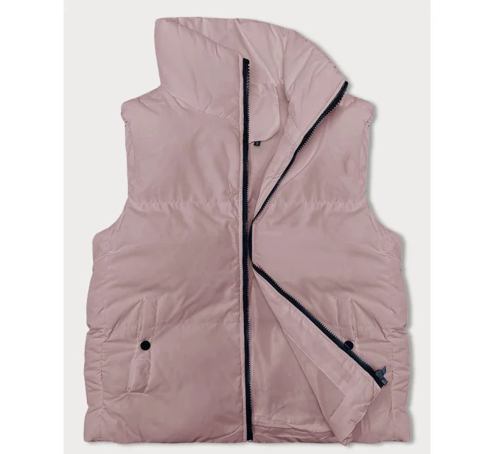 Ružová páperová dámska vesta so stojačikom (5M3150-46) Ružová páperová dámska vesta so stojačikom (5M3150-46)