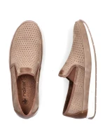 Skórzane męskie  brązowe model 22034143 - Rieker