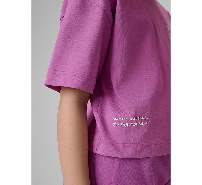 Dívčí volné tričko s potiskem model 22099331 - 4F