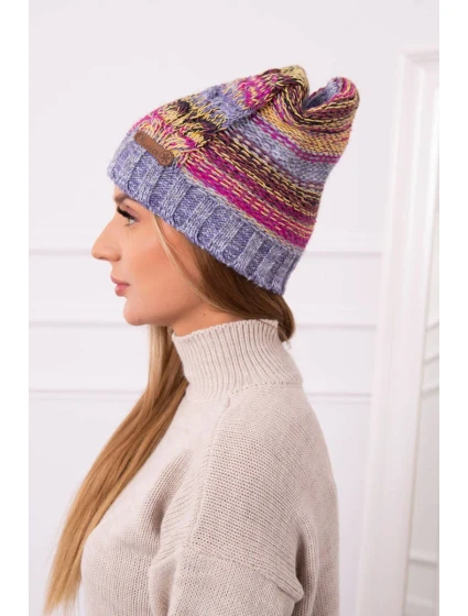 Monika fleecová čiapka K256 fuchsiová+fialová