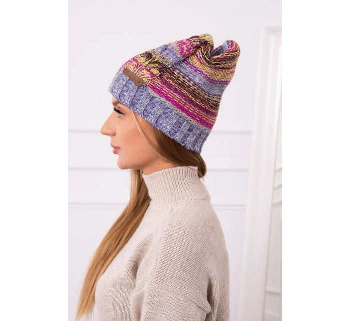 Monika fleecová čiapka K256 fuchsiová+fialová