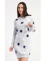 Dámske šaty s dlhým rukávom a hviezdami