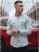 Pánská šedá džínová košile Dstreet model 21977133 - FashionStreet