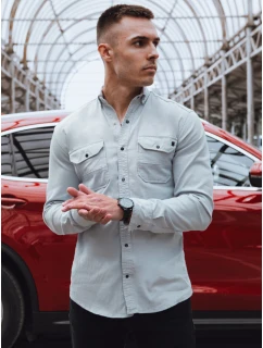 Pánská šedá džínová košile Dstreet model 21977133 - FashionStreet