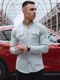 Pánská šedá džínová košile Dstreet model 21977133 - FashionStreet