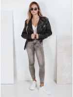 Dámske džínsové nohavice JORNIX tmavo šedé FashionStreet UY2192