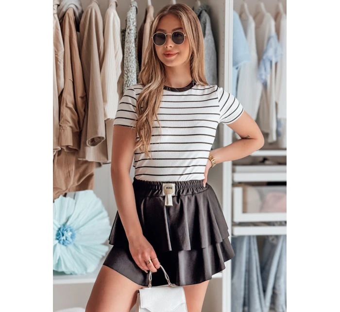 Mini sukňa s volánom FALBELA čierna FashionStreet CY0494