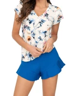 Dámske pyžamo 1/2 Astrid modré - Donna