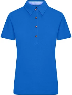 Daiber JN 715 Dámske polo tričko z piké v tradičnom ľudovom štýle 02.0715 royal/royal white