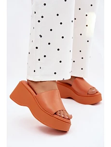Dámske espadrilky na platforme oranžové Virelia