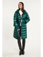 Dámsky páperový kabát s prešívaním Bottle 230-009 Dark Green - Monnari