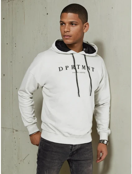 Pánska sivá mikina s potlačou FashionStreet BX5679