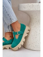 Semišové Polobotky S  Zelené model 21683963 - Zazoo