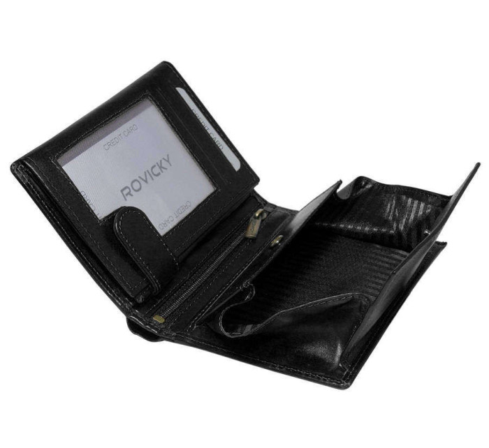 Pánske peňaženky Pánska kožená peňaženka N62 RVTP 3050 Bla čierna