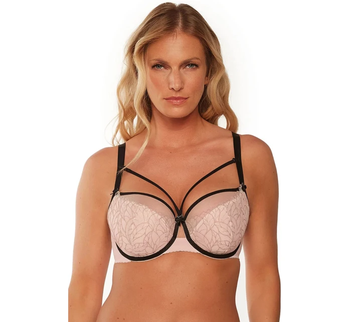 Dámska podprsenka BS0 1240 Leonia Béžová s čiernou - Gaia
