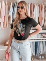 Dámské tričko s potiskem černé Dstreet model 21986868 - FashionStreet