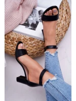 Sandały Damskie Na Słupku Czarne Lexi Sandały Damskie Na Słupku Czarne Lexi