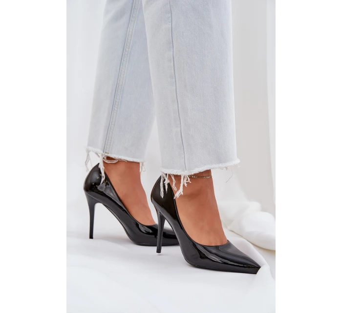 Szpilki Lakierowane Ze Szpiczastymi Noskami Czarne Omenra Szpilki Lakierowane Ze Szpiczastymi Noskami Czarne Omenra