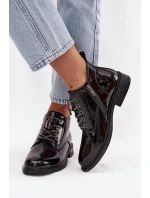 Dámske lakované čižmy D&A - čierne Dámske lakované čižmy D&A - čierne