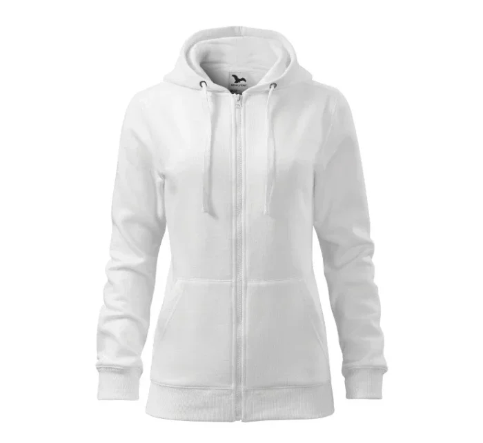 Trendy mikina na zips pre ženy biela Trendy mikina na zips pre ženy biela
