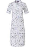Dámska nočná košeľa 10231-124-4 modro-biela kvety - Pastunette
