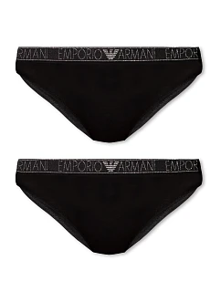 Dámske nohavičky 2PACK 163334 3F223 00020 čierne - Emporio Armani