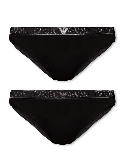 Dámske nohavičky 2PACK 163334 3F223 00020 čierne - Emporio Armani